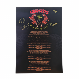 Tyger Tyger Signed A3 Lyrics Print