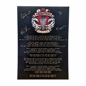 My Own War Signed A3 Lyrics Print